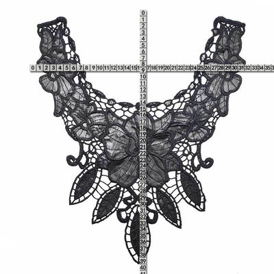 Cuello Bordado Venecia con Lentejuelas y Encaje Floral Aplicado - Image 12