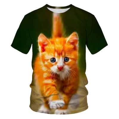 Playera Hombre Estampado Gatos 3D Impresión Digital - Image 15