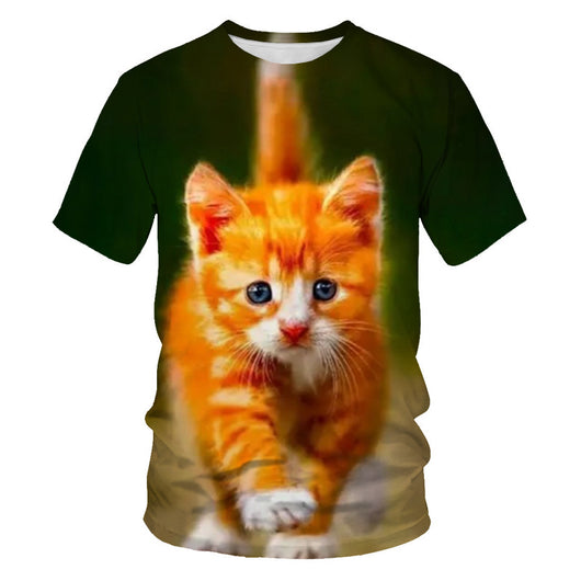Playera Hombre Estampado Gatos 3D Impresión Digital - Image 15