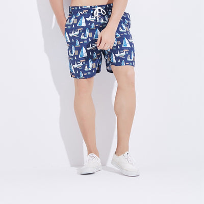 Pantalones de Playa Holgados Talla Grande con Estampado Digital
