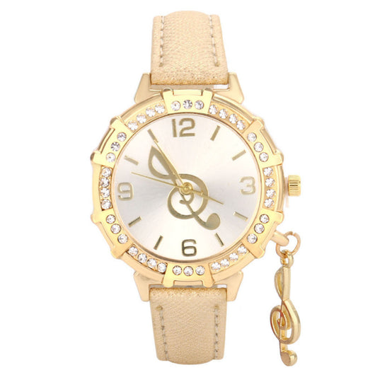 Reloj para Dama Redondo con Incrustaciones de Diamantes y Correas Intercambiables - Image 7
