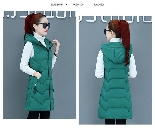Chaleco Acolchado de Algodón para Mujer Talla Grande - Image 16