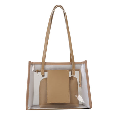 Bolsa de Hombro Transparente Jelly de Gran Capacidad - Portátil y Moderno - Image 8