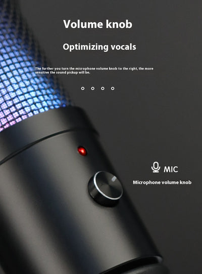 Micrófono Condensador RGB para Gaming, Streaming y Grabación Profesional - Image 20