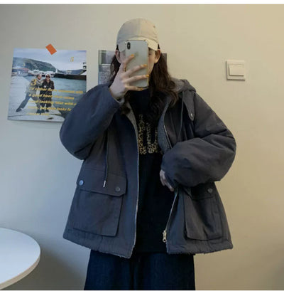 Abrigo de Lana de Cordero Doble Faz Acolchado para Mujer - Image 6