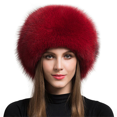 Gorro de Piel de Zorro con Protección Auditiva para Mujer - Image 2