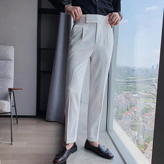 Pantalones Cropped Casuales de Corte Recto para Hombre - Image 2