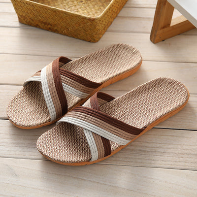 Pantuflas de Lino para Pareja - Cómodas para Casa con Suela Gruesa - Image 4