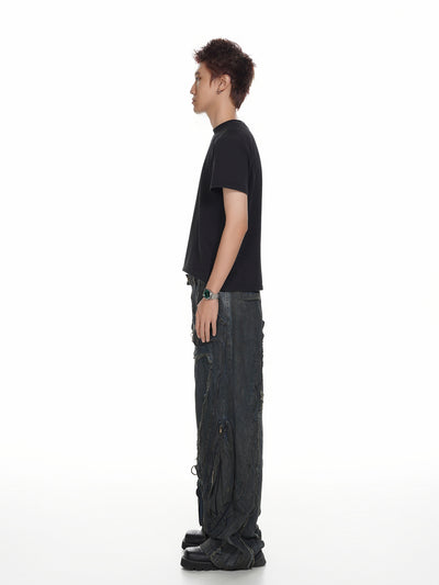 Pantalones Vaqueros Oversized Estilo Urbano Americano Corte Pesado - Image 13