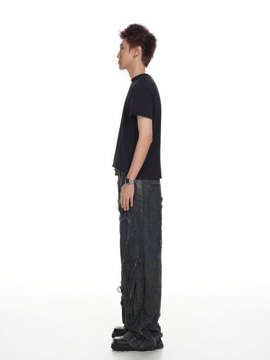 Pantalones Vaqueros Oversized Estilo Urbano Americano Corte Pesado - Image 13
