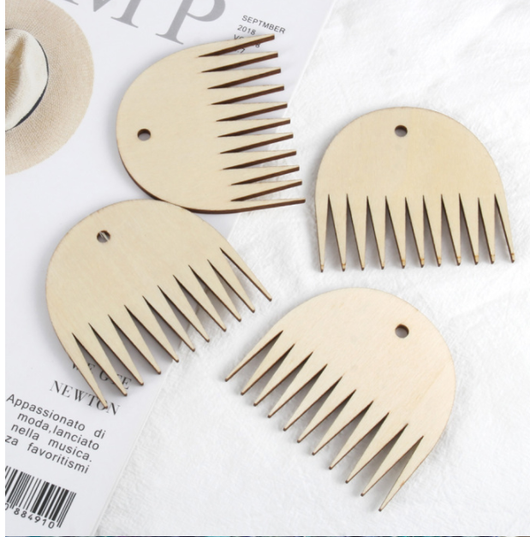 Peine de Telar Tejedor Profesional de Madera con Dientes Serrados - Image 10