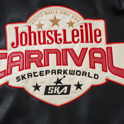 Chaqueta de Cuero Suelta con Letras Bordadas Estilo Europeo Americano - Image 4