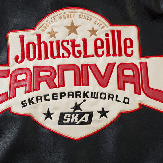 Chaqueta de Cuero Suelta con Letras Bordadas Estilo Europeo Americano - Image 4