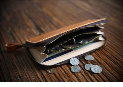 Billetera Larga de Cuero para Hombre con Cierre y Compartimentos Multicapa - Image 7