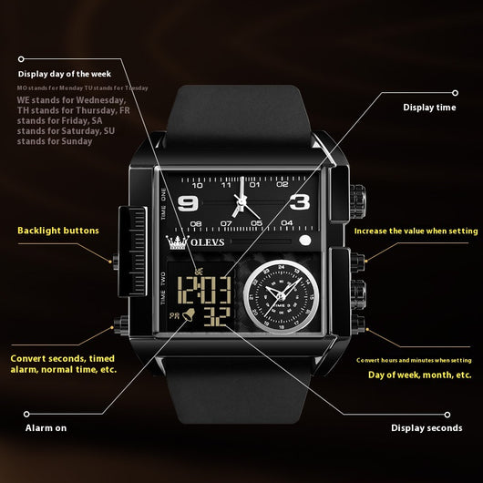 Reloj Deportivo Multifunción con Movimiento de Cuarzo - Image 10