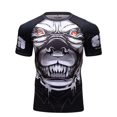 Camiseta Estampada en 3D con Diseños de Animales para Hombre