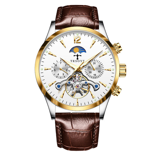 Reloj Mecánico Tourbillon Hueco Luminoso Resistente al Agua para Hombre - Image 6