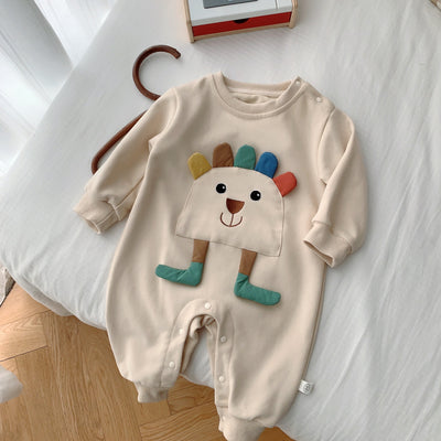 Pijama Enterizo Coreano para Bebé - Diseño Adorable para Gatear