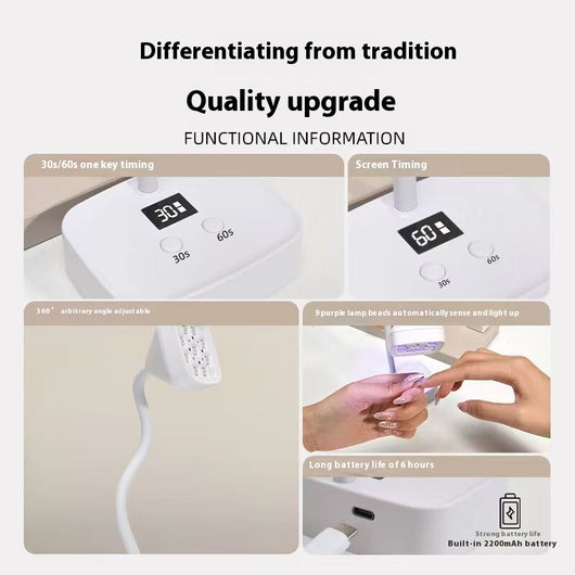 Lámpara de Escritorio con Almacenamiento y Secador de Uñas por Inducción - Image 4