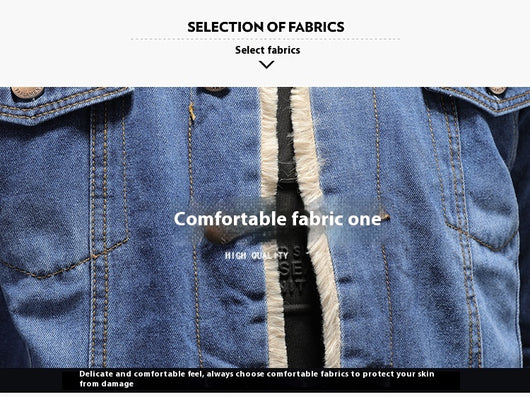 Chaqueta Denim Forrada Gruesa Estilo Japonés para Hombre - Image 16