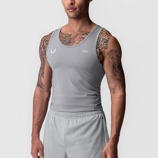 Camiseta Deportiva Sin Mangas Hombre Estilo Americano - Tela Fresca, Secado Rápido y Alta Elasticidad