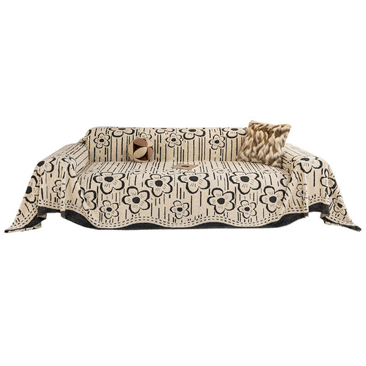 Funda de Sofá Floral con Tela Peluche Corto - Protección y Estilo - Image 3