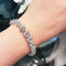 Pulsera de Plata Esterlina 925 con Diamantes de Imitación de Alto Brillo
