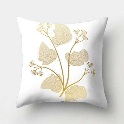 Almohada de Respaldo Flanela Dorada con Flores y Lentejuelas - Image 29