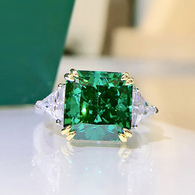 Anillo de Diamante Paraiba Carbono Alto Engarzado a Mano - Image 5