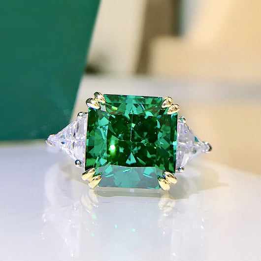 Anillo de Diamante Paraiba Carbono Alto Engarzado a Mano - Image 5