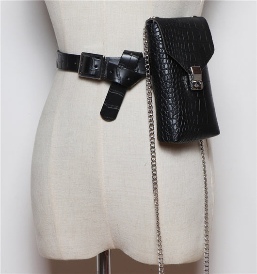 Bolso Cinturón de Cuero PU Versátil con Patrón Moderno - Image 12