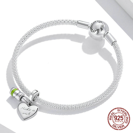 Pulsera de Plata S925 con Cuentas Amor y Vela - Image 4