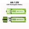 Batería Recargable USB AA 1.5V Lithium de Alta Capacidad