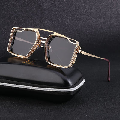 Gafas de Sol Steampunk Vintage Calado Metal para Hombre - Image 4