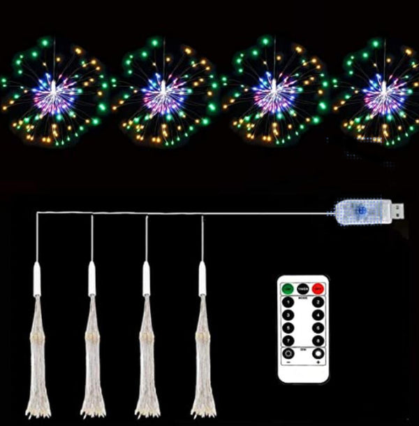 Guirnalda de Luces LED Navideña Resistente al Agua para Interiores y Exteriores
