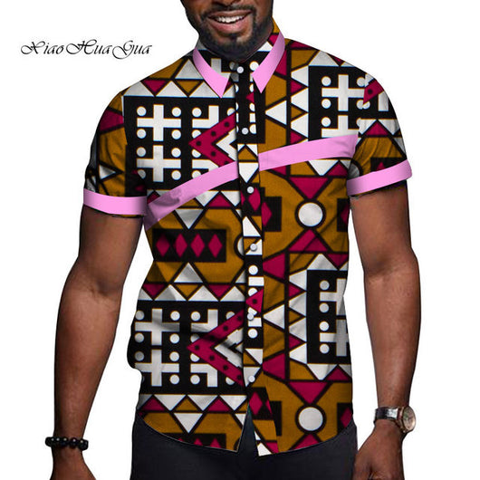 Camiseta Estampada de Manga Corta Africana para Hombre - Image 12