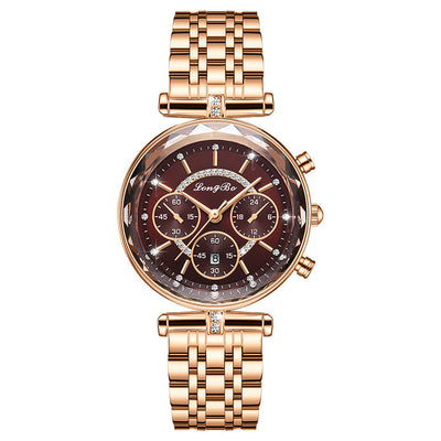 Reloj Casual Impermeable para Mujer con Tres Ojos - Image 6