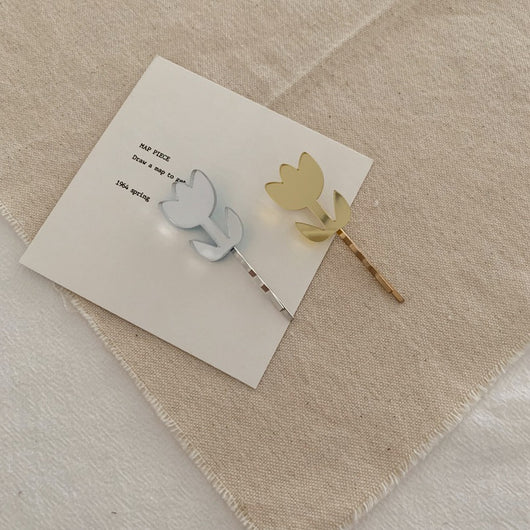 Pasador Floral con Corazón - Clip Romántico para Flequillo - Image 12