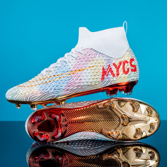 Botines de Fútbol Profesionales con Suela Reforzada Gold para Entrenamiento
