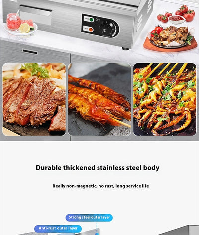 Plancha Comercial Eléctrica y de Gas para Fideos Fríos y Asados - Image 12