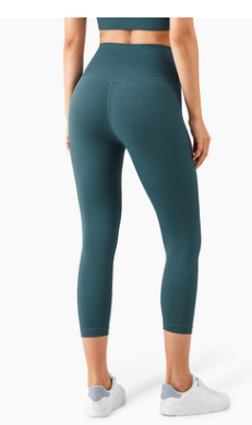 Leggings Yoga Cintura Alta Sin Costuras Nude Realza Glúteos Capri - Image 15