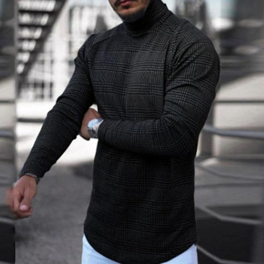 Camiseta Térmica Cuello Alto a Rayas para Hombre - Image 6