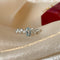 Women's Fashion Aquamarine Diamond Ring 18K Blanco Dorado Color No 15 Ring Tamaño
