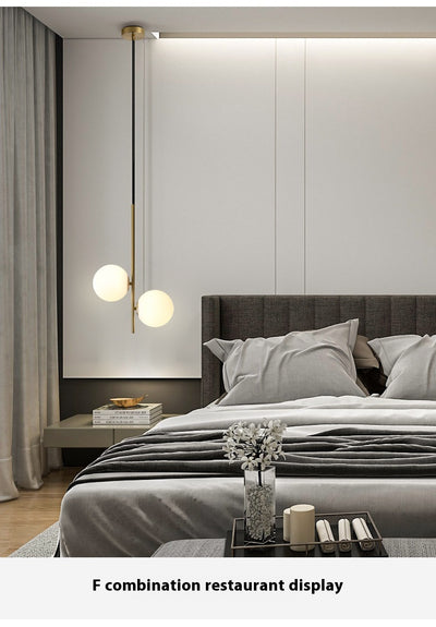 Lámpara Colgante de Cobre Minimalista Moderna para Dormitorio - Image 11