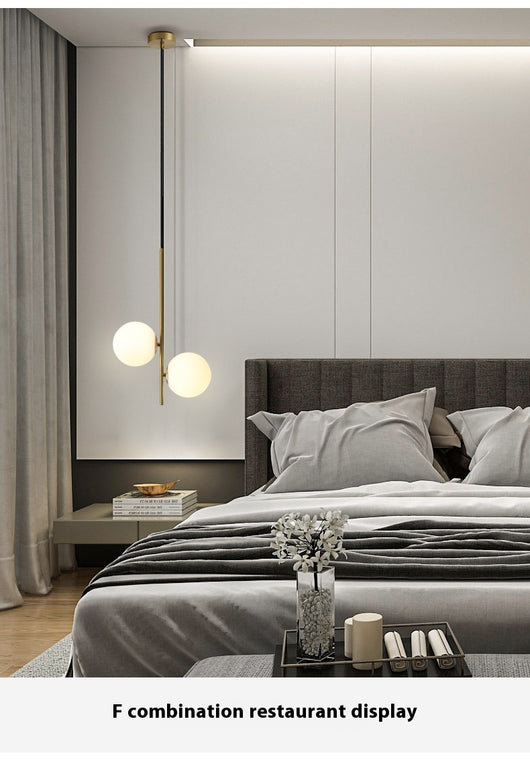 Lámpara Colgante de Cobre Minimalista Moderna para Dormitorio - Image 11