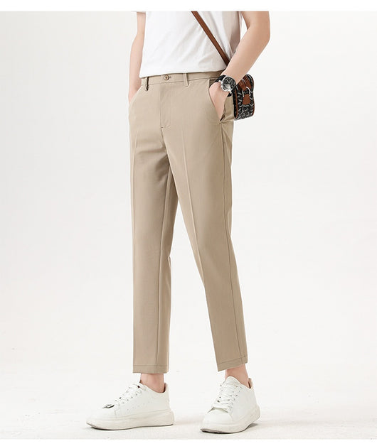 Pantalones Casuales Elásticos Slim Fit Lujo Ligero para Hombre - Image 21