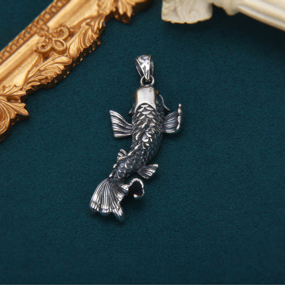 Dije de Plata Esterlina Dragón Saltador de Peces Diseño Personalizado Unisex - Image 4