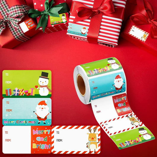 Rollo de Stickers Navideños - Serie Decoración y Regalos - Image 10