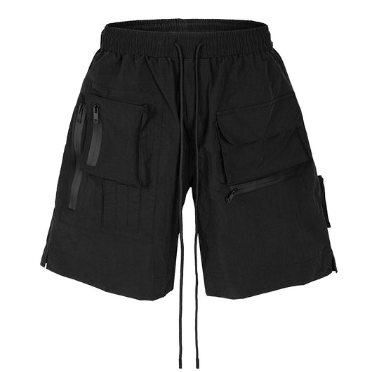 Shorts Urbanos Laminados con Cremallera y Múltiples Bolsillos - Image 10