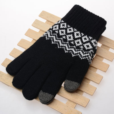 Guantes Tejidos Jacquard de Lana para Mujer con Pantalla Táctil - Image 7